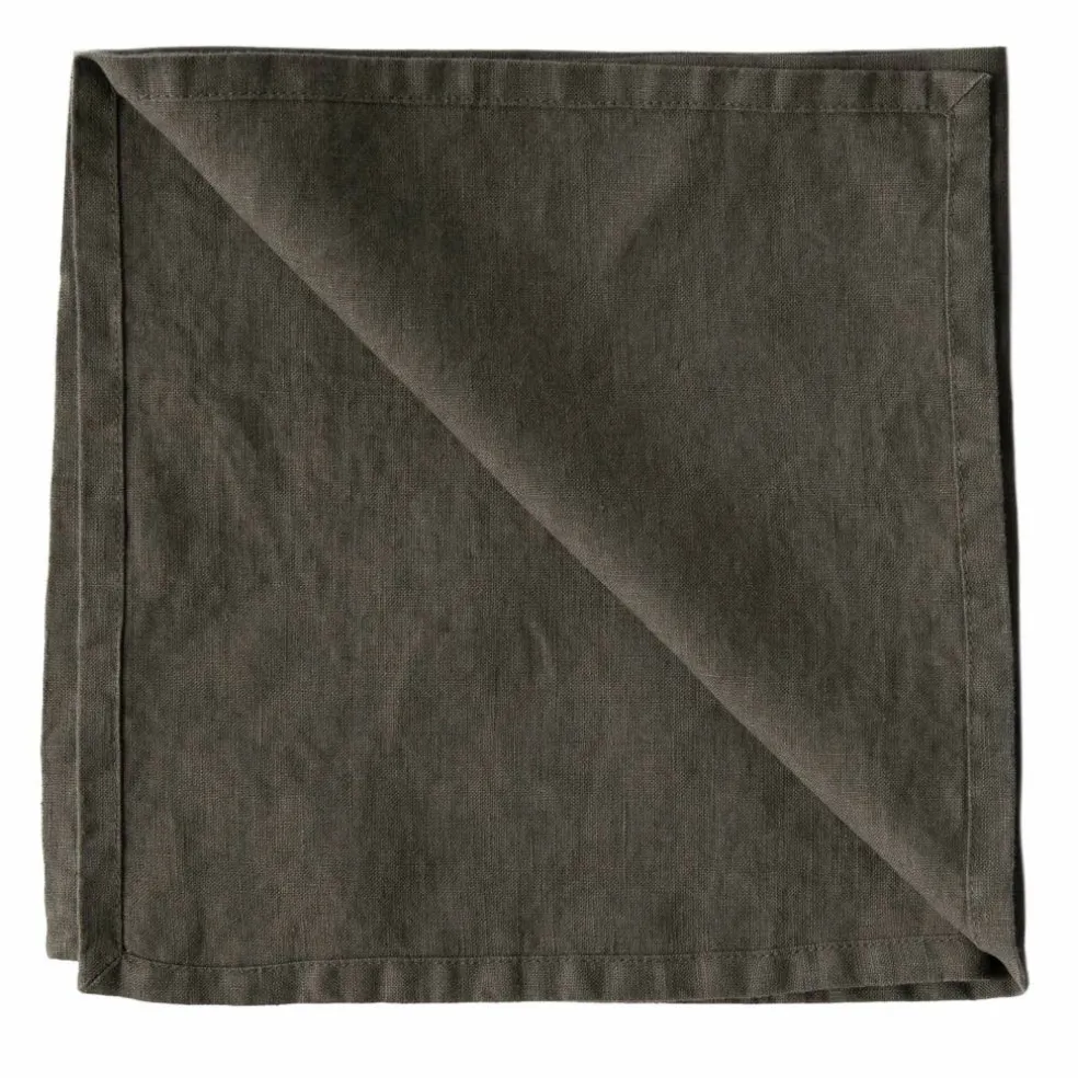 Serviett 45x45 cm, hazelnut stripe