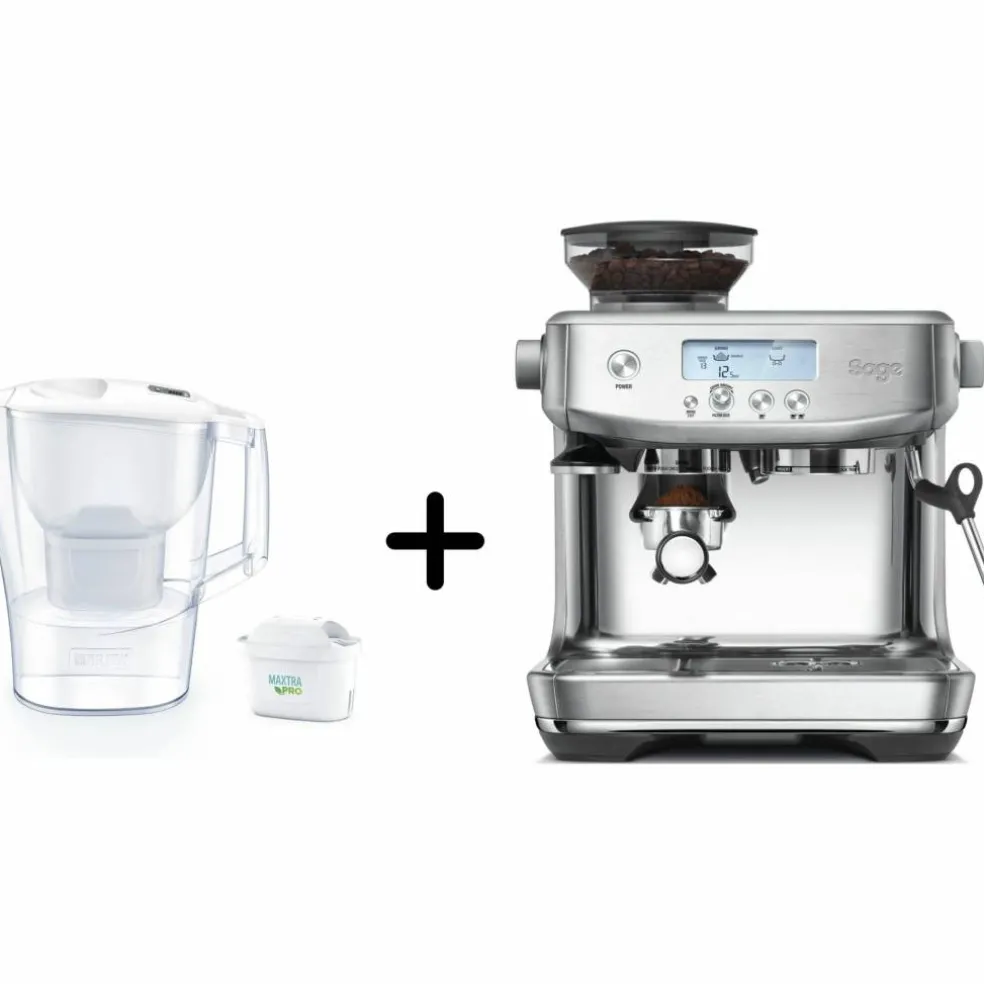 SES878BSS0 The Barista Pro espressomaskin + Brita Aluna filterkanne