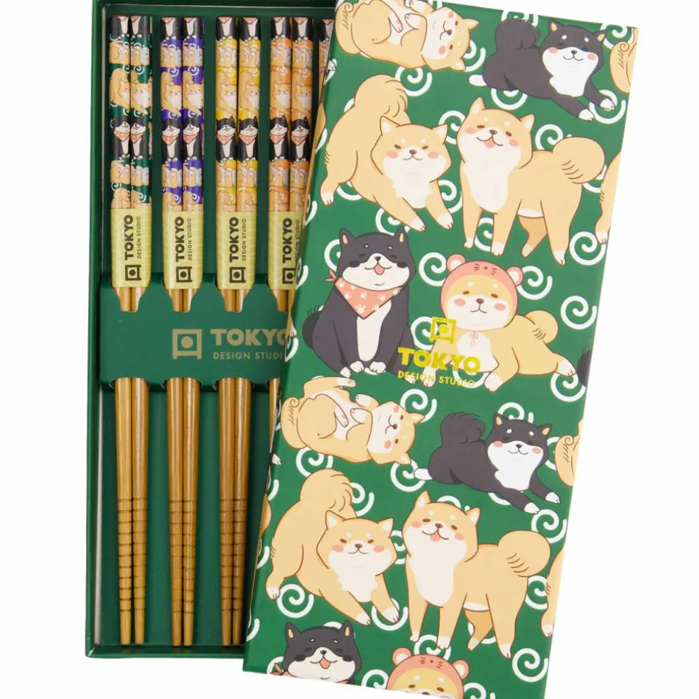 Set shiba spisepinner, 5-pakning
