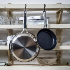 Sett med stekepanner 20 cm + 24 cm + 28 cm, rustfritt stål