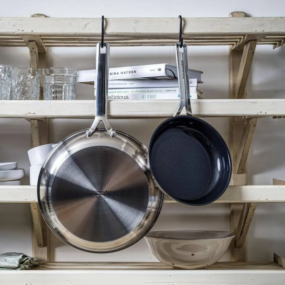 Sett med stekepanner 20 cm + 28 cm, rustfritt stål