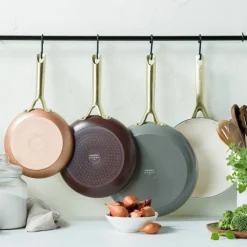 Shades stekepannesett 3 deler, taupe/pastel green/moroccan green