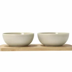 Shoku bambusbrett med 2 skåler 28,5x13 cm, soft beige