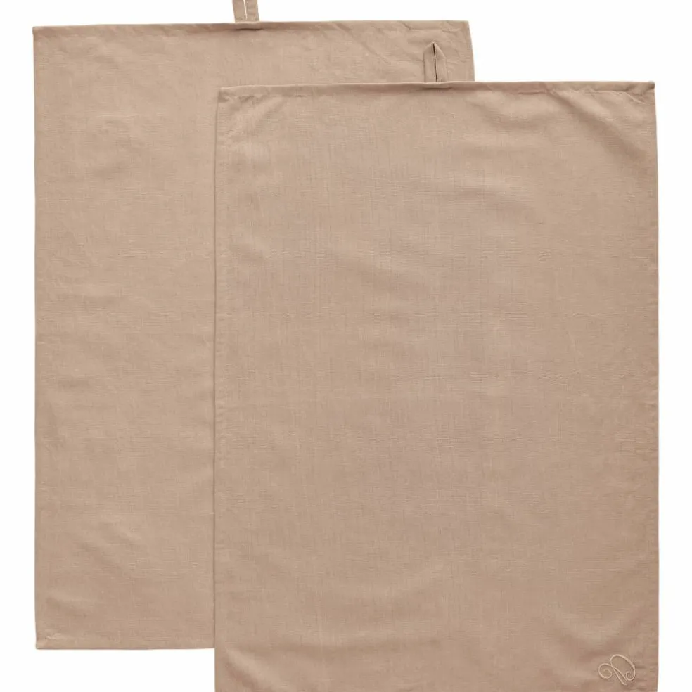Sienna Kjøkkenhåndkle lin 70x50 cm 2-pakning, taupe