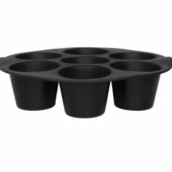 Silikonmuffinsform til airfryer, svart