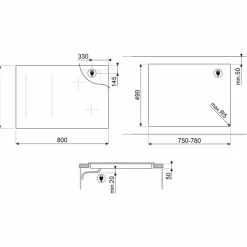 SI1M4854D Induksjonstopp Classic 80 cm, svart