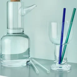 Sipsavor sugerør 2-pack, blå/grønn