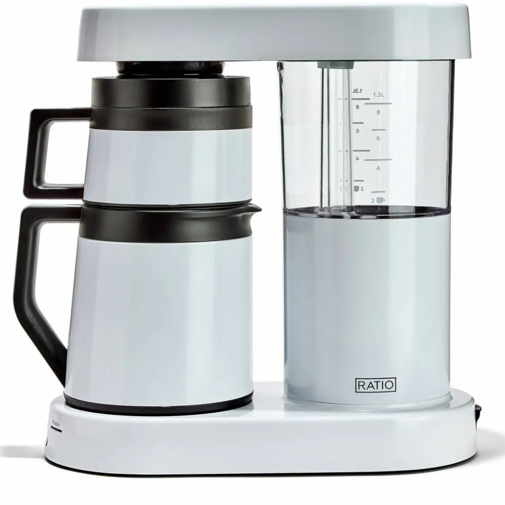 Six kaffebrygger 1,25 liter, hvit