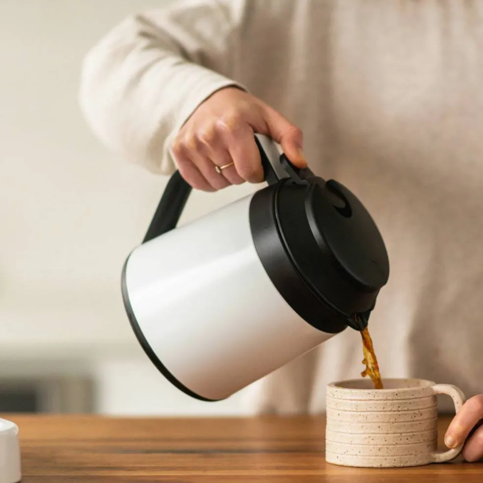 Six kaffebrygger 1,25 liter, hvit