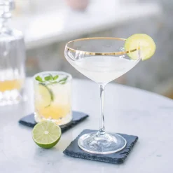 Skifer glassunderlag 6-pakning