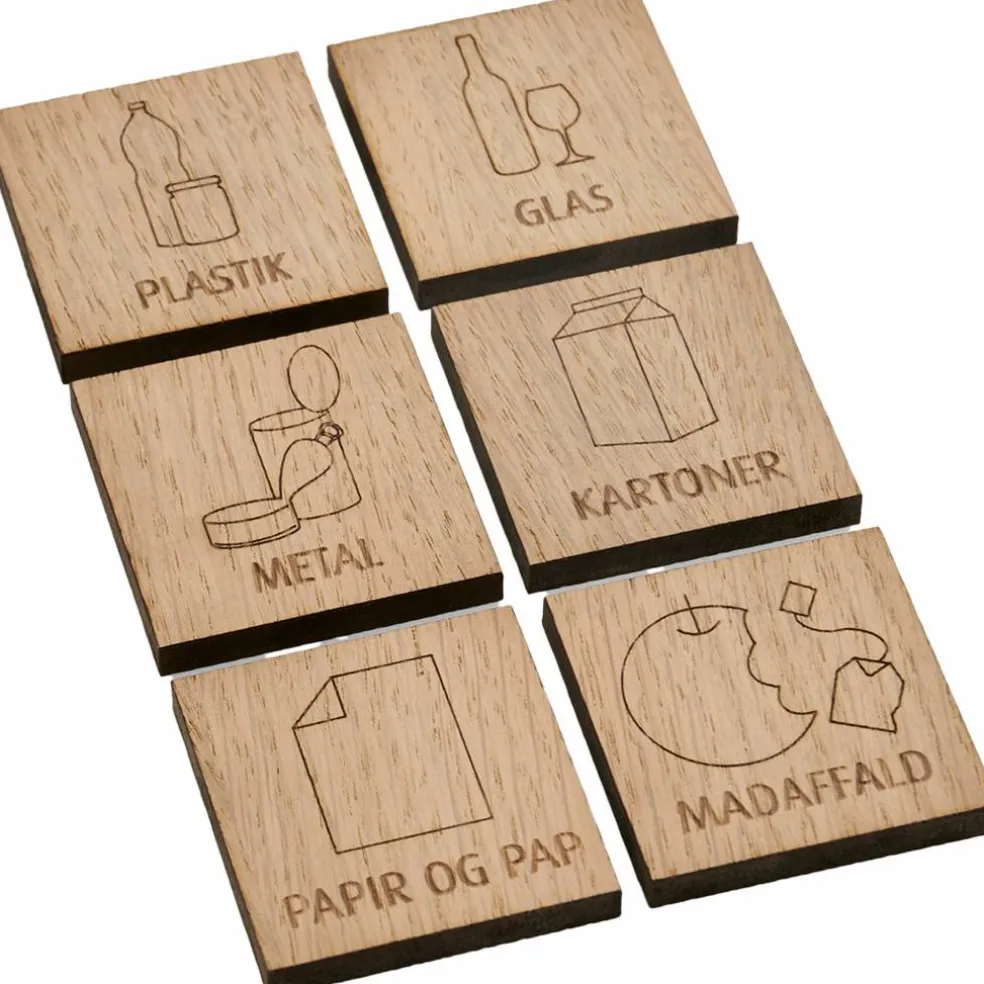 -skilt for kildesortering dansk, tre