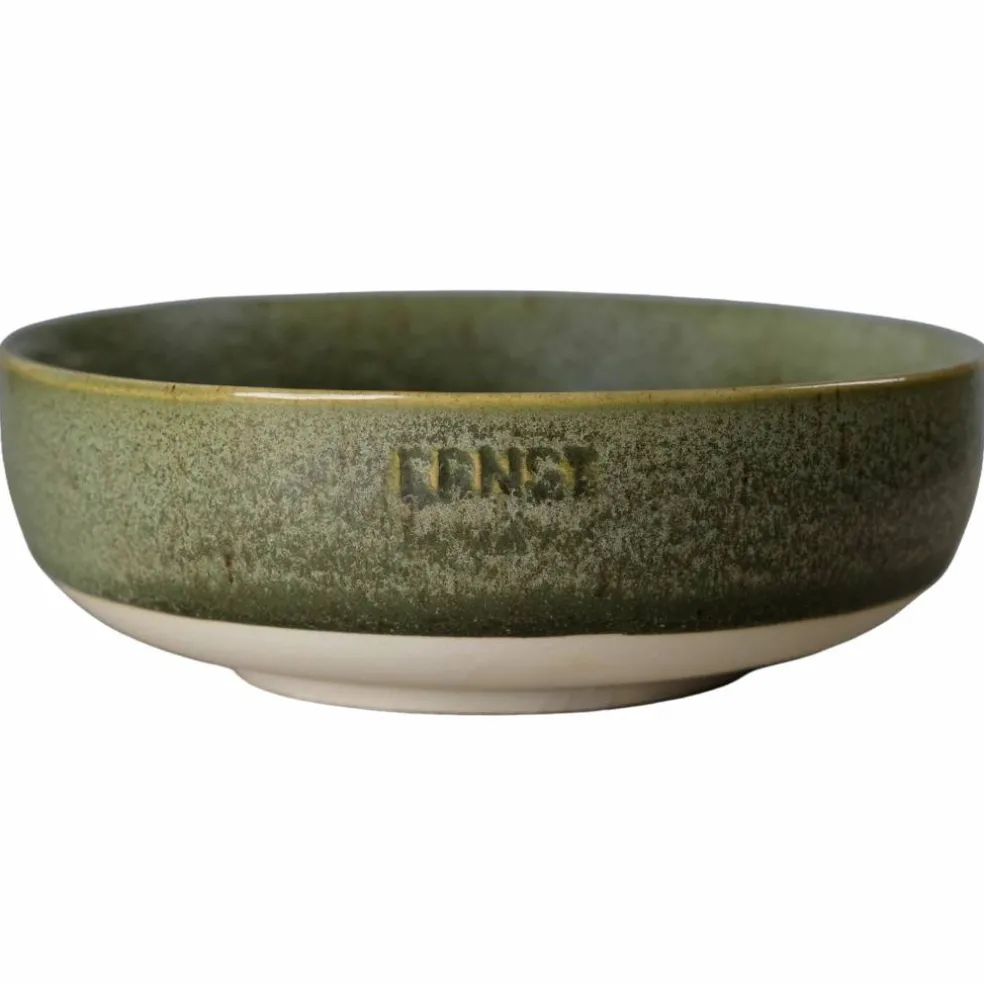 Skål 14 cm, grønn/natur