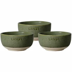Skål 8 cm 3-pakning, grønn/natur