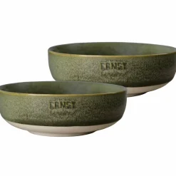 Skål 14 cm 2-pakning, grønn/natur