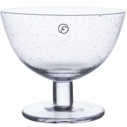 Skål på fot 10x8,5 cm 2-pakning, boblete glass