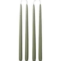 Smooth Glossy kronelys 38 cm 4-pakning, lysegul