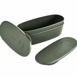 SnapBox oval beholder 2-pakning, sage green