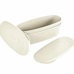 SnapBox oval beholder 2-pakning, sage green