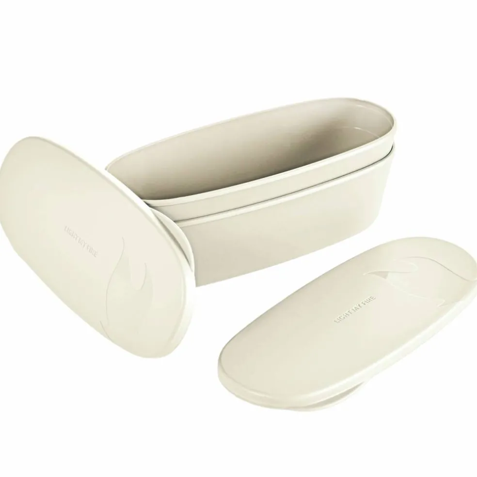 SnapBox oval beholder 2-pakning, sage green