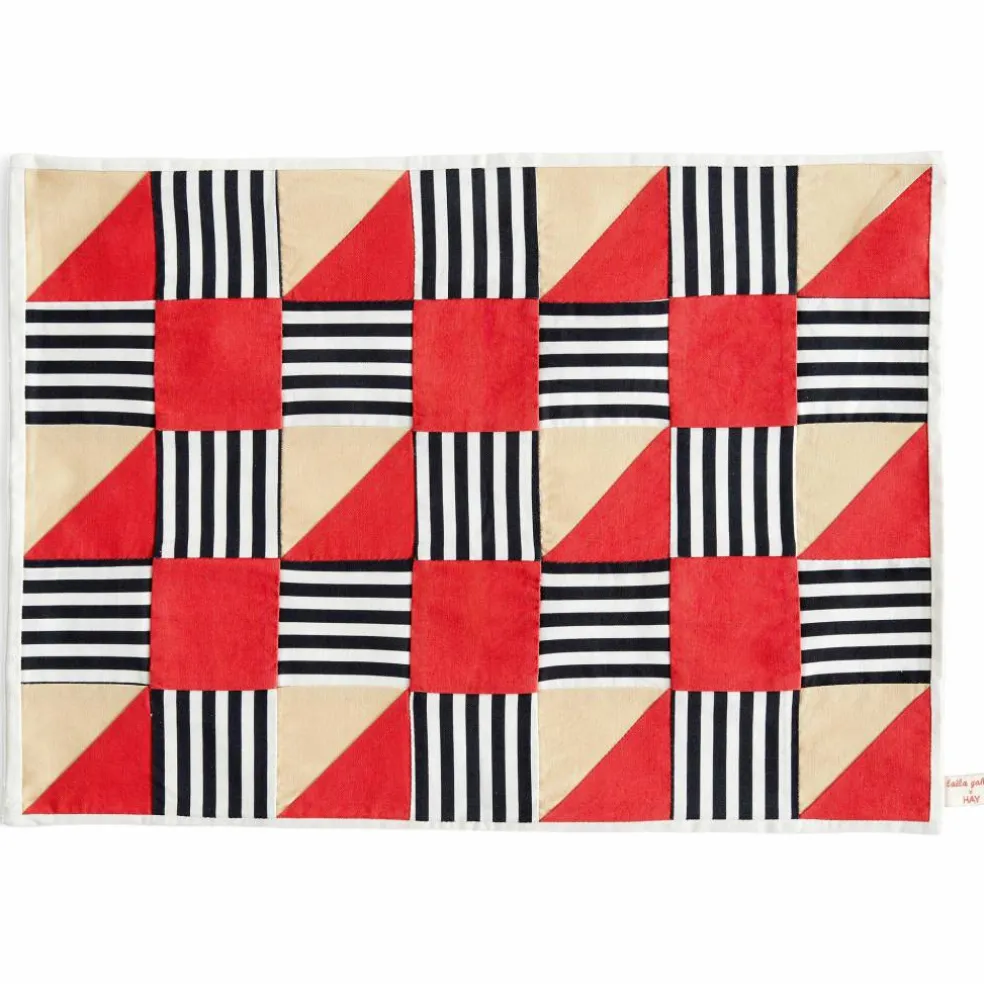 Sobremesa bordbrikke, stripe red