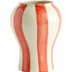 Sobremesa Stripe vase, liten, rød