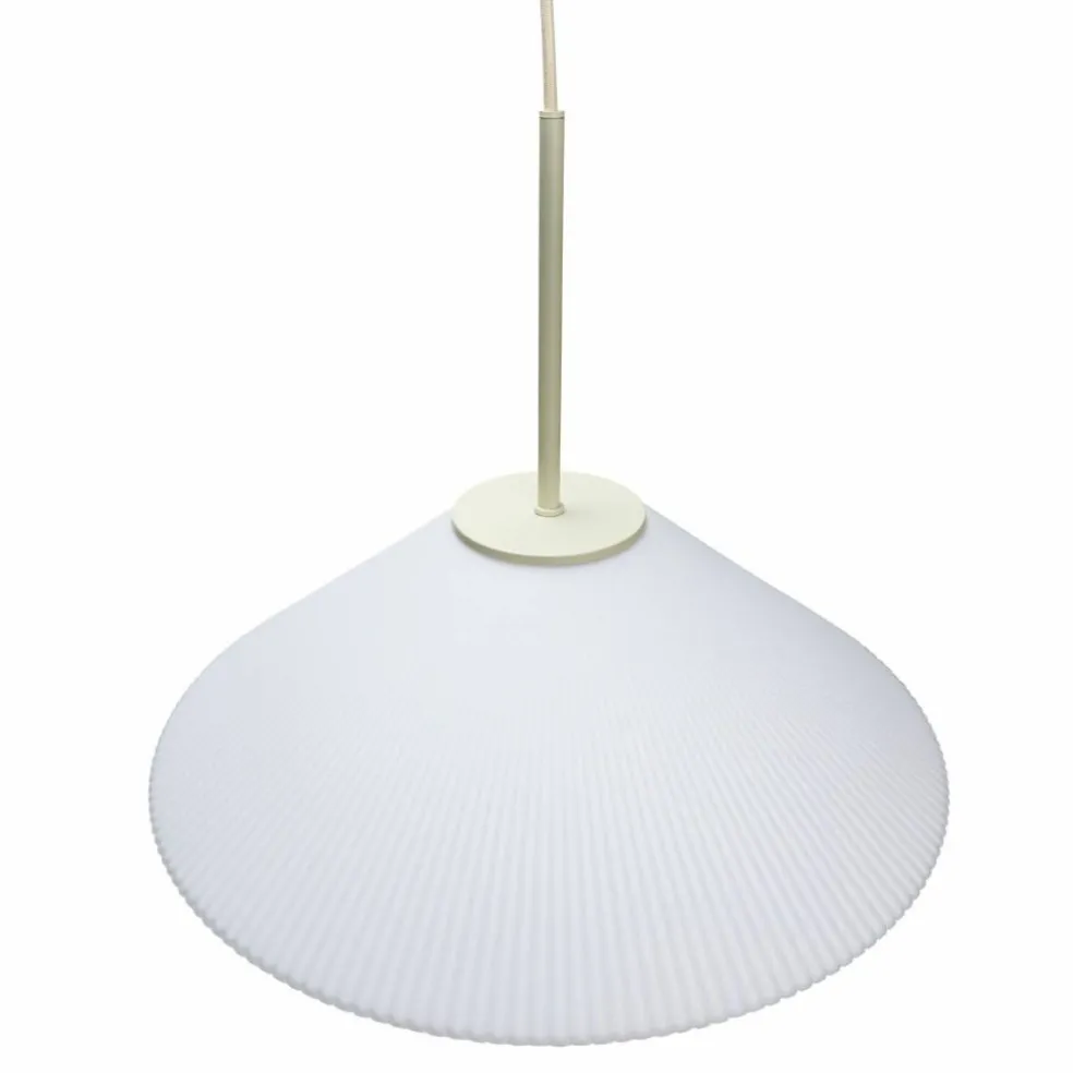 Solid taklampe 44 cm, sand/hvit