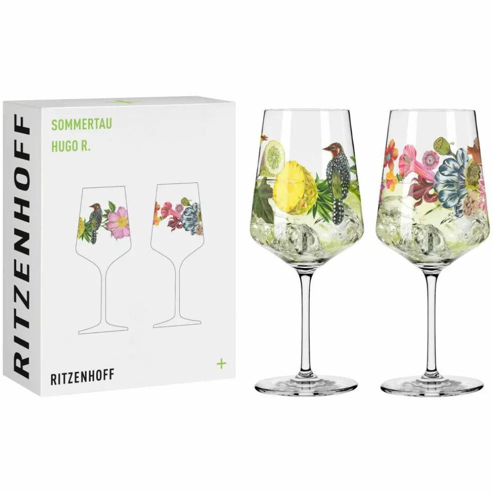 Sommertau Hugo vinglass, 2 stk