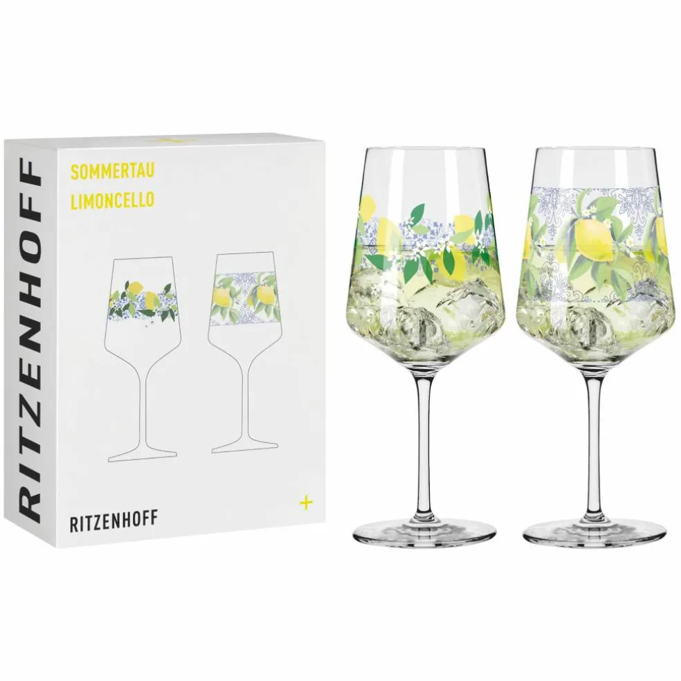 Sommertau italiensk Limoncello vinglass