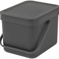 Sort & Go avfallsbøtte 6 liter, mørkegrå