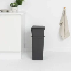Sort & Go avfallsbøtte 12 liter, mørkegrå