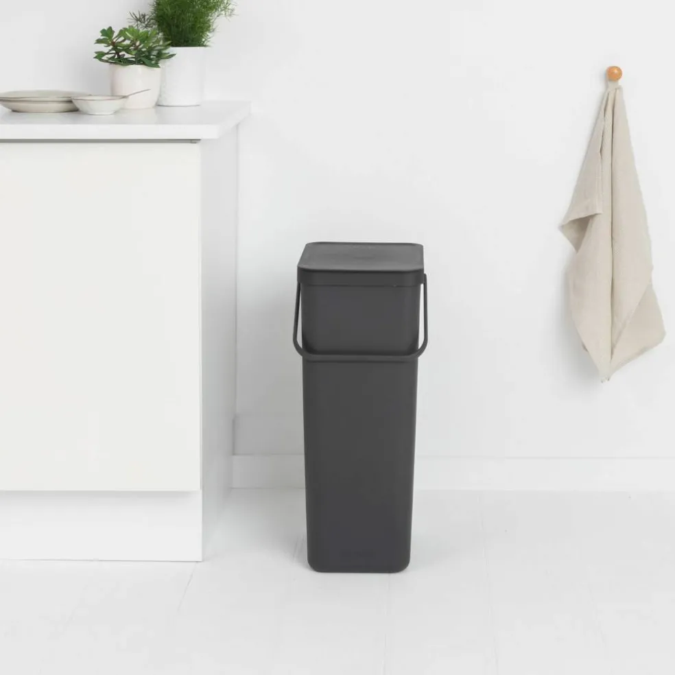 Sort & Go avfallsbøtte 12 liter, mørkegrå