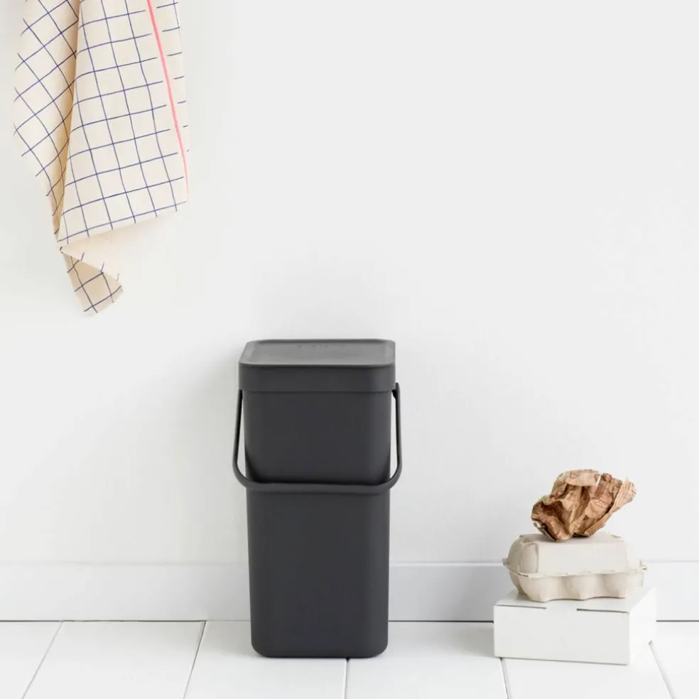 Sort & Go avfallsbøtte 12 liter, mørkegrå