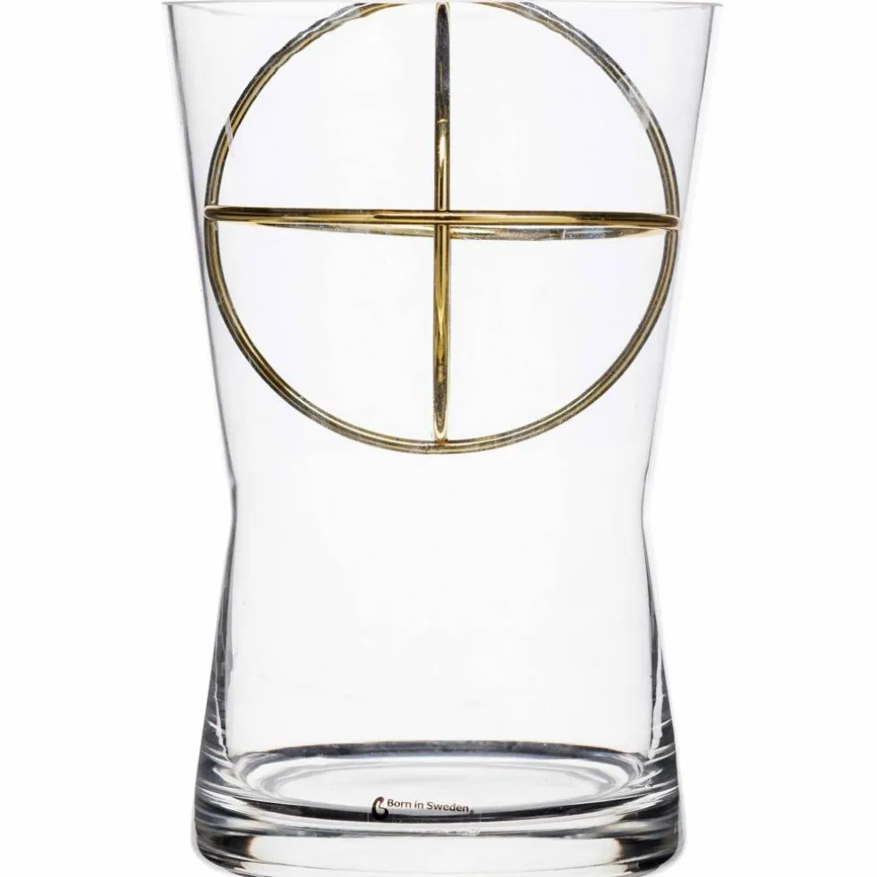 Sphere vase, medium, rustfritt stål, gullbelagt