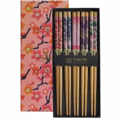 Spisepinner gavesett, 5 par, goldfish