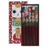 Spisepinner gavesett, 5 par, lucky cats
