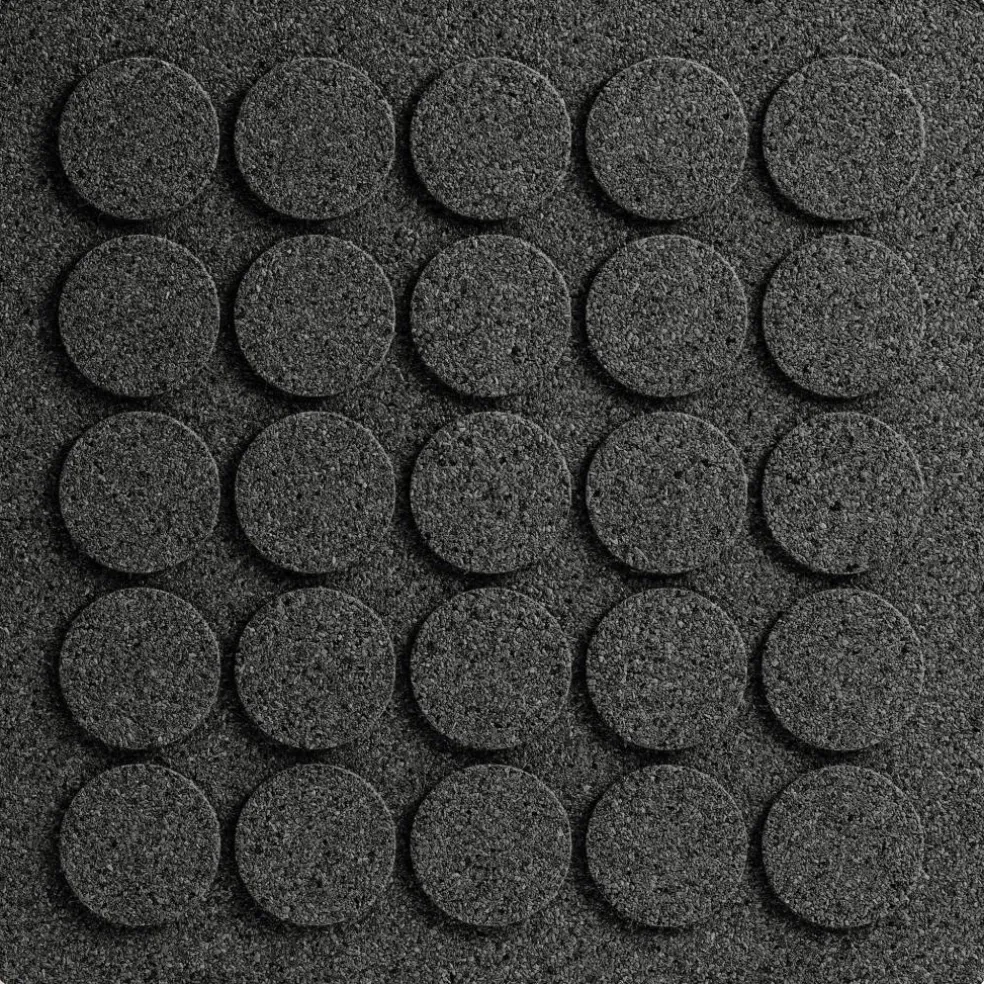 Square Dots gryteunderlag, svart kork
