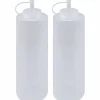 Squeeze-flaske 490 ml med lokk, 2-pakning