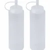 Squeeze-flaske 700 ml med lokk, 2-pakning