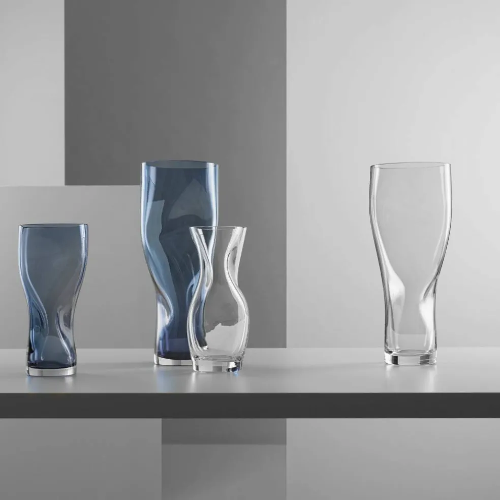 Squeeze vase 34 cm, klar
