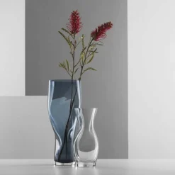 Squeeze vase 34 cm, klar