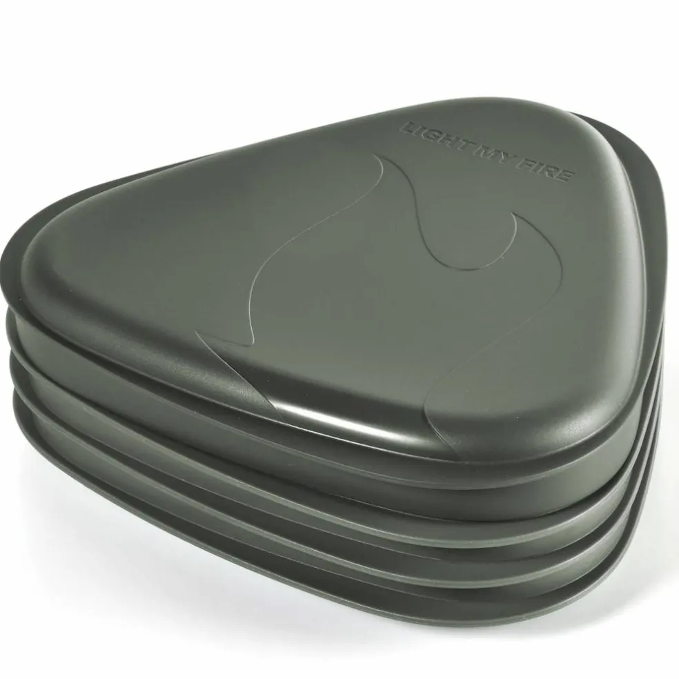 StackPlate turtallerken 4-pakning, sage green