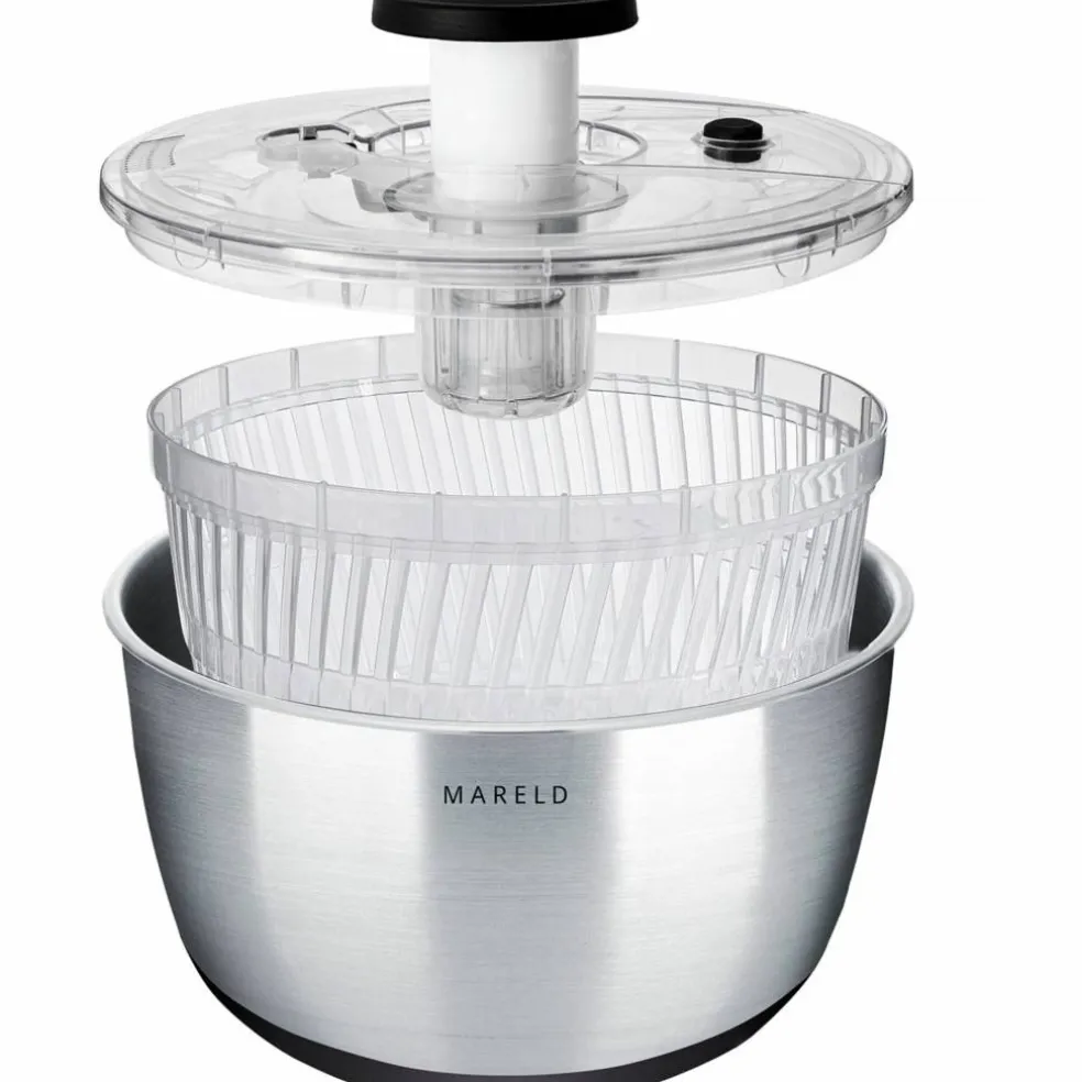 Stainless Steel salatslynge med pumpe 6L