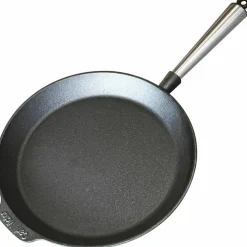 Stekepanne i støpejern 18 cm, stålhåndtak