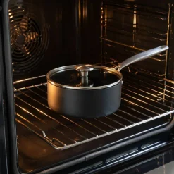 Stekepanne- og kasserollesett 10 deler, svart