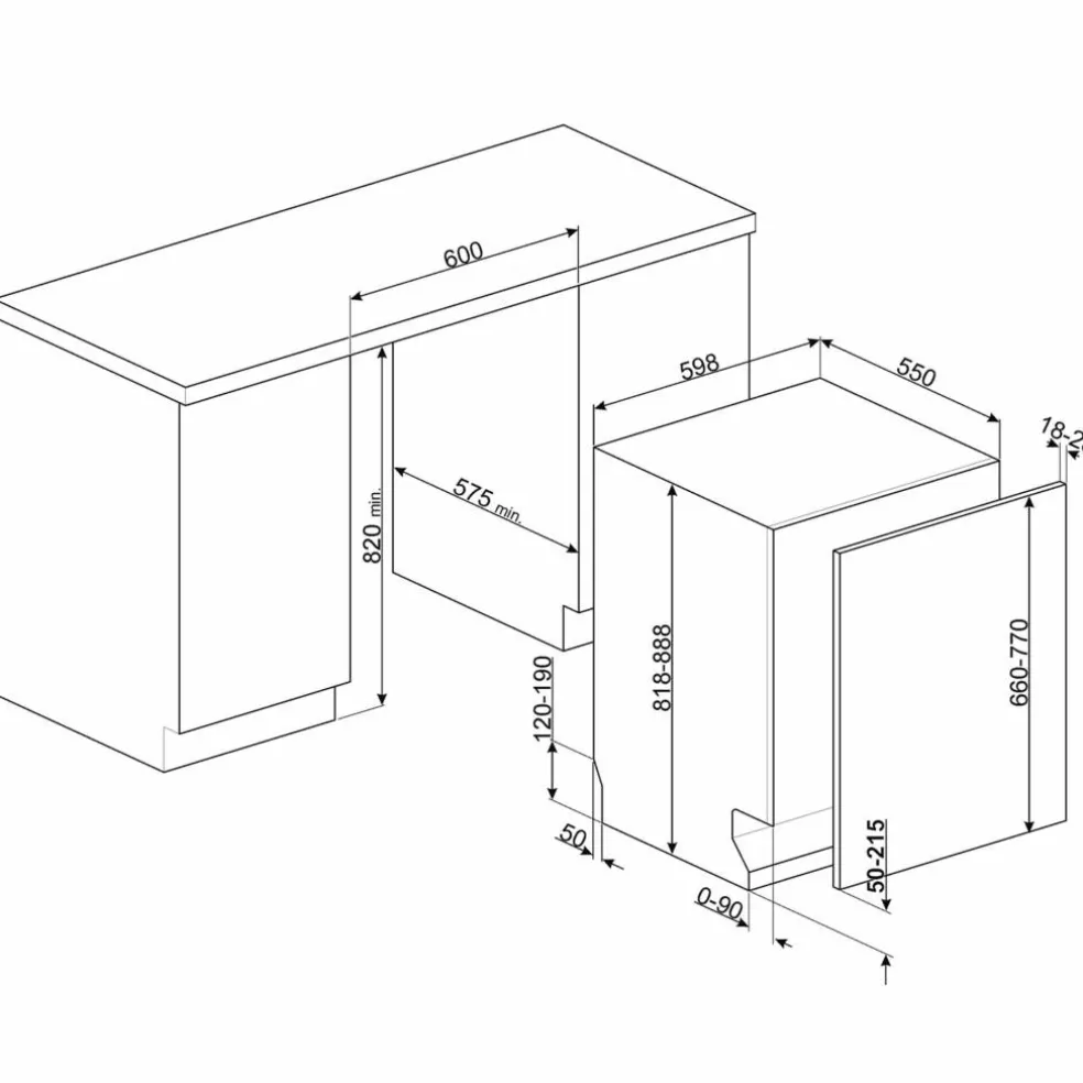 STL7324BLW integrert oppvaskmaskin 60 cm
