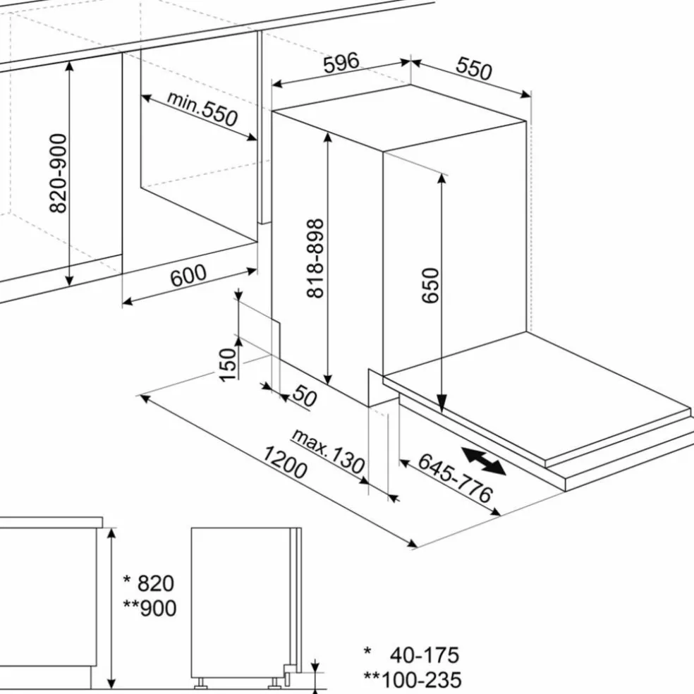 STL362DQ helintegrert oppvaskmaskin