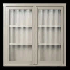 Store vegghengt vitrineskap 60 x 60 cm, antrasitt