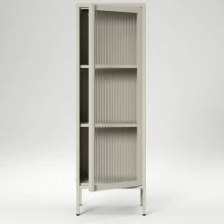 Store vitrineskap 50 x 150 cm, antrasitt