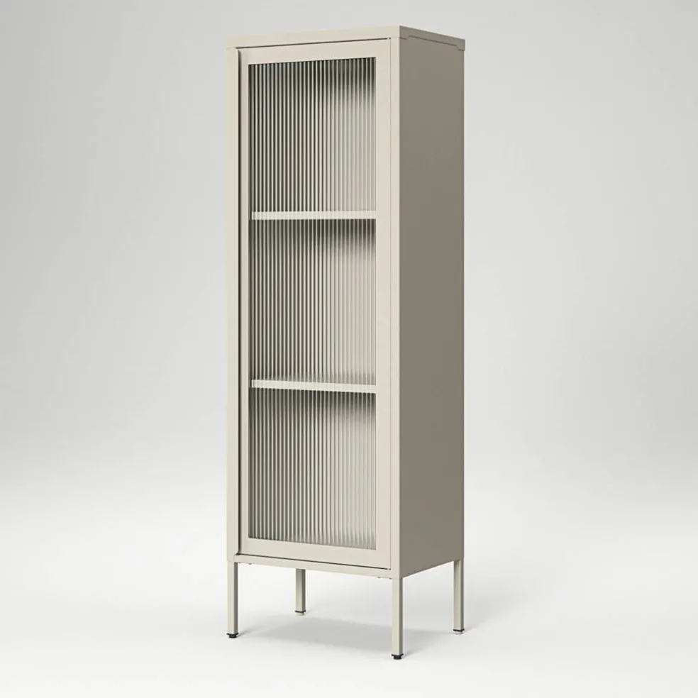 Store vitrineskap 50 x 150 cm, bordeaux