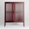 Store vitrineskap 90 x 110 cm, bordeaux